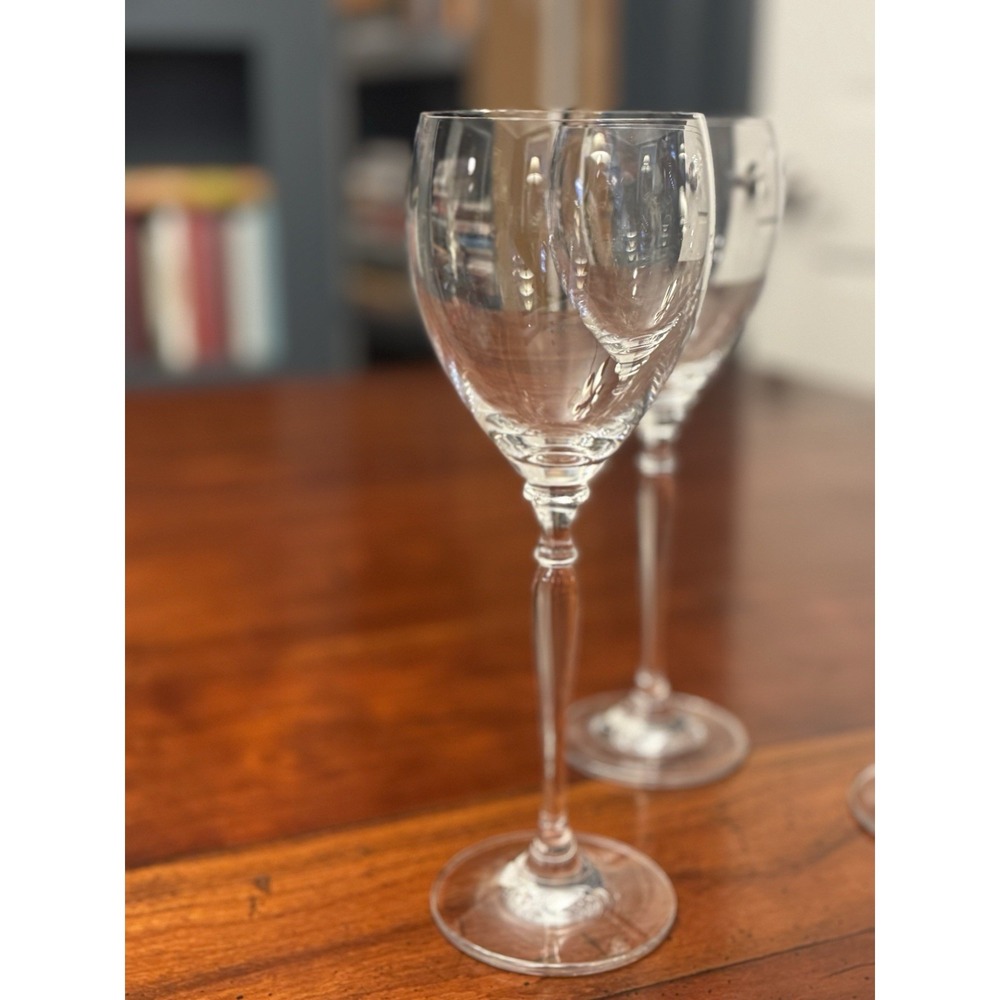 Set of 3 Venezia Wine Glasses by Mikasa 8 5/8" Hand Blown Glass - Picture 3 of 5